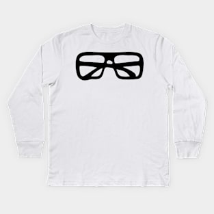 Black Glasses Kids Long Sleeve T-Shirt